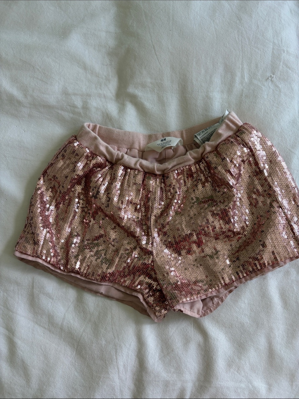 H&M Rose Pink Sequin Shorts